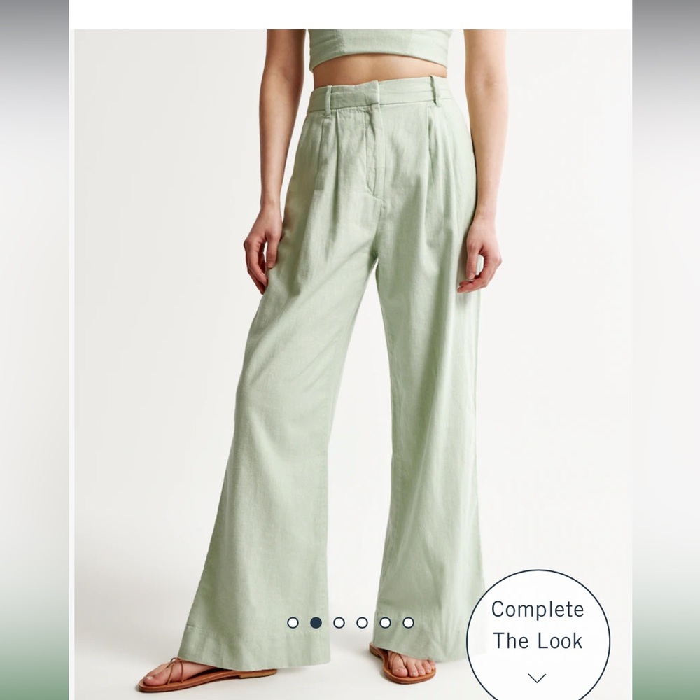COPY - NWT: Abercrombie & Fitch Linen-Blend Tailored Wide Leg Pant